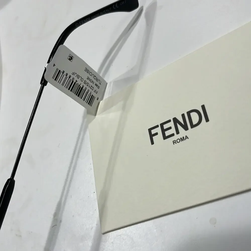 Fendi 53mm Cat Eye Sunglasses black and blue stripes